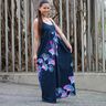 Cotton Jersey gingko | Glitzerpüppi – midnight blue/purple,  thumbnail number 5