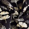 Decor Fabric Jacquard ginkgo leaves – black/gold,  thumbnail number 4