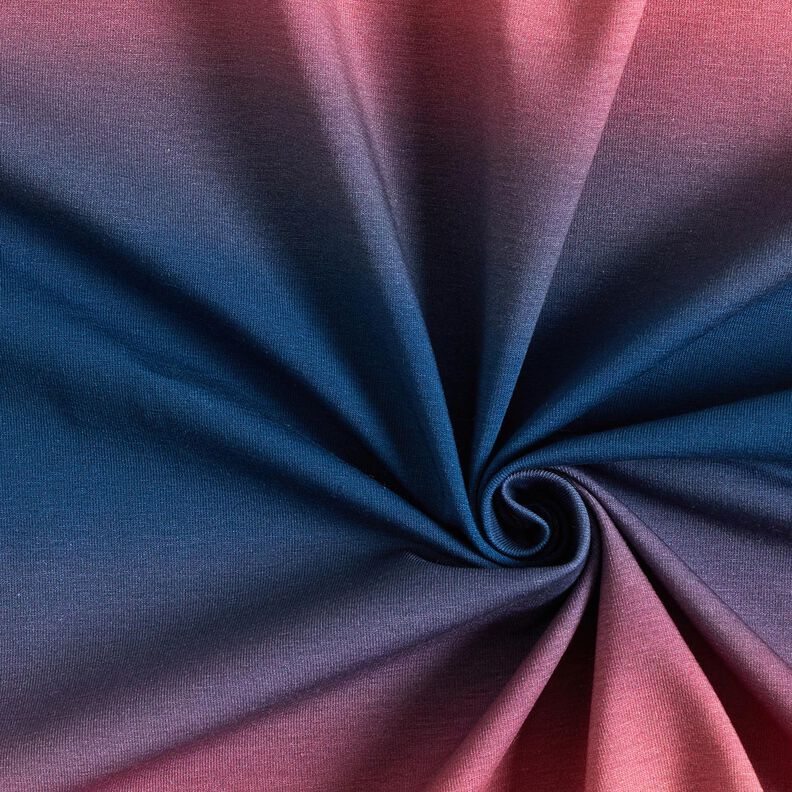 Cotton Jersey Ombre | Glitzerpüppi – midnight blue/pale berry,  image number 3