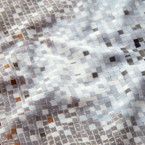 GOTS Cotton Jersey Mosaic | TCC x LOOKS by Wolfgang Joop – caramel/dark taupe, 