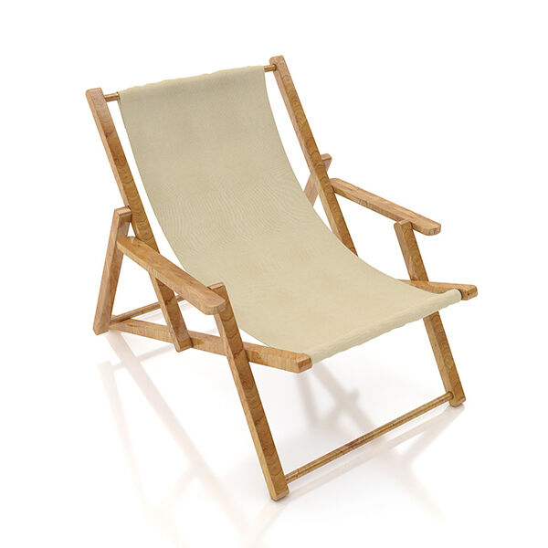 Outdoor Deckchair fabric Plain, 44 cm – beige,  image number 4