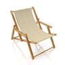 Outdoor Deckchair fabric Plain 45 cm – beige,  thumbnail number 4