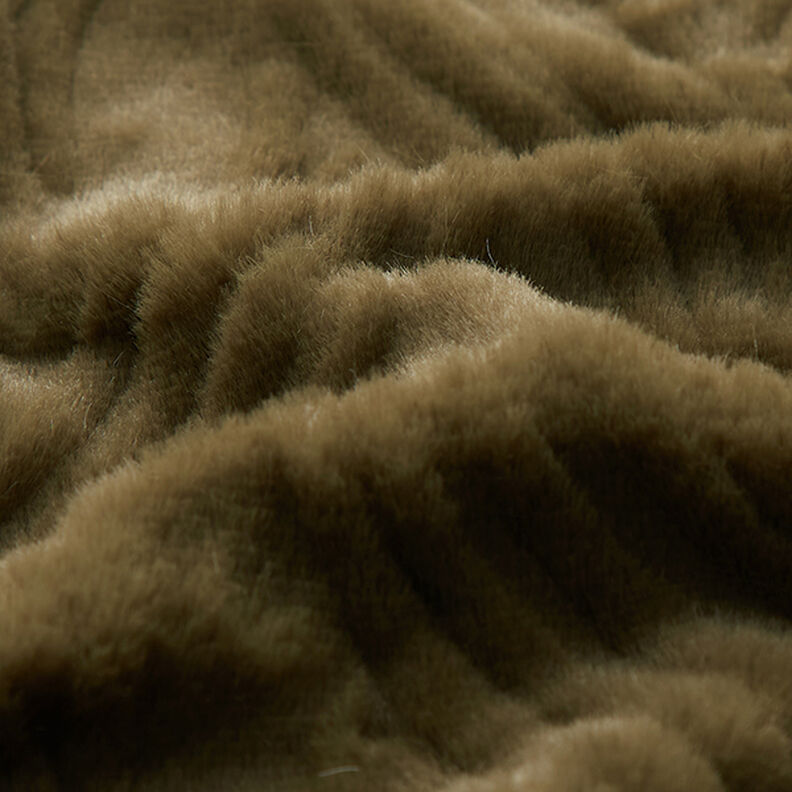 Faux Fur wavy lines – khaki,  image number 2