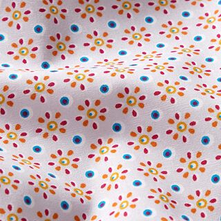Cotton poplin small ethnic flowers – misty grey, 