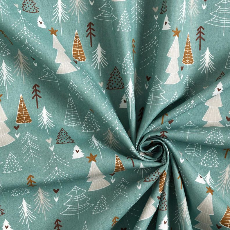 Cotton Poplin minimalist fir trees – reed, image number 3