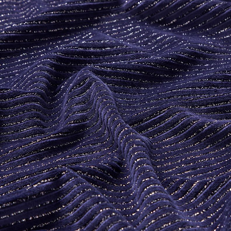 Nicky Velour Glitter Stripes – navy blue/metallic silver, image number 2