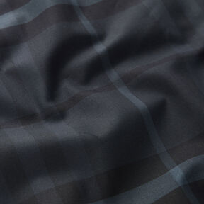 Tartan check shirt fabric – midnight blue/black, 