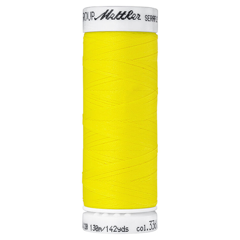 Seraflex Stretch Sewing Thread (3361) | 130 m | Mettler – lemon yellow,  image number 1