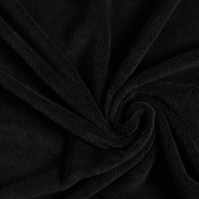 Cosy Towelling Bamboo Plain – black,  image number 1