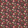 viscose fabric Paisley flowers – anthracite/fire red,  thumbnail number 1