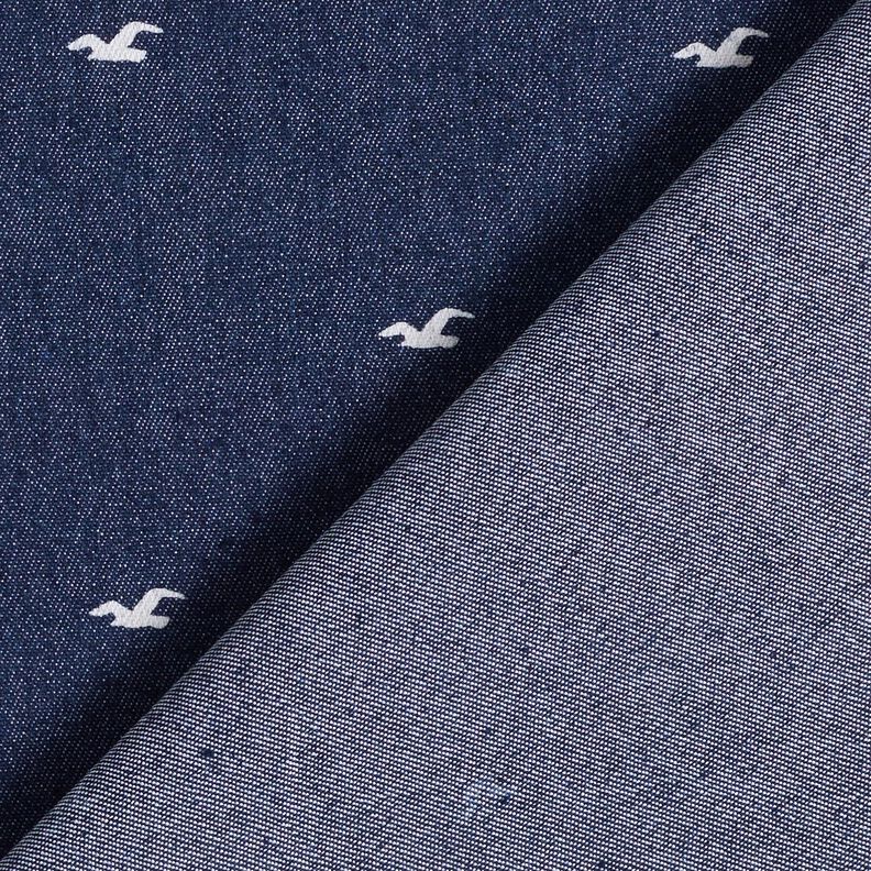 Seagulls lightweight stretchy denim – navy blue,  image number 5