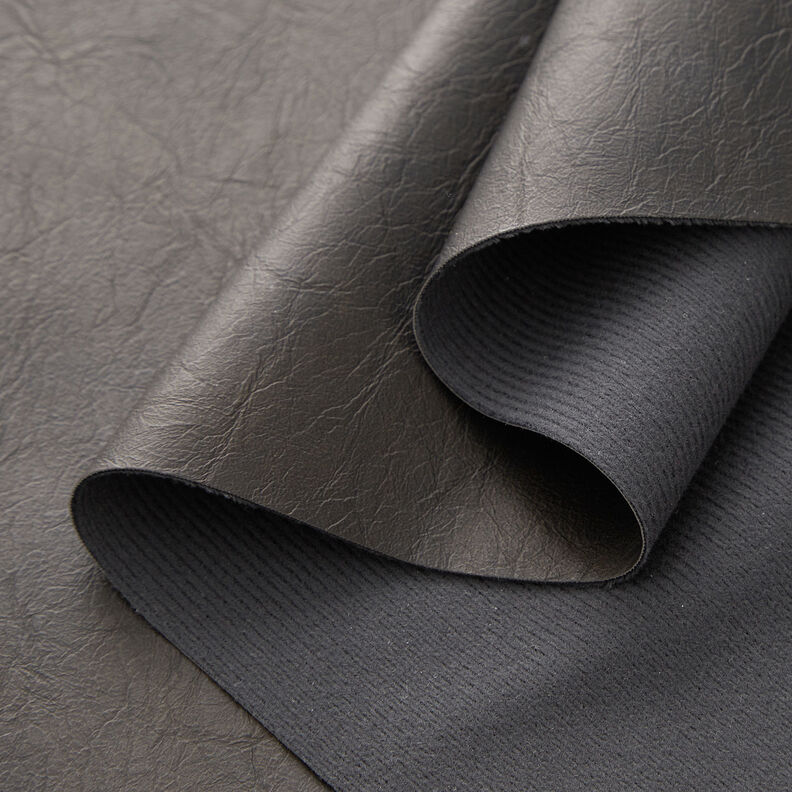 Plain vintage look faux leather – black,  image number 4