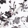 viscose fabric abstract floral print – white/black,  thumbnail number 4