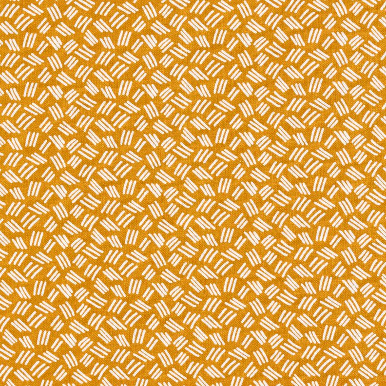Cotton Cretonne Small Lines – curry yellow,  image number 1