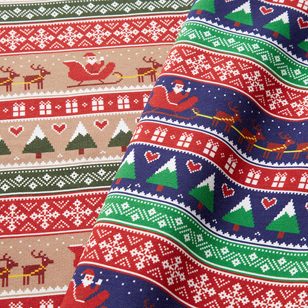 Santa Claus Is Coming Soft Sweatshirt Fabric – indigo,  image number 5