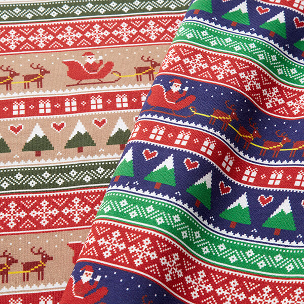 Santa Claus Is Coming Soft Sweatshirt Fabric – indigo, image number 5