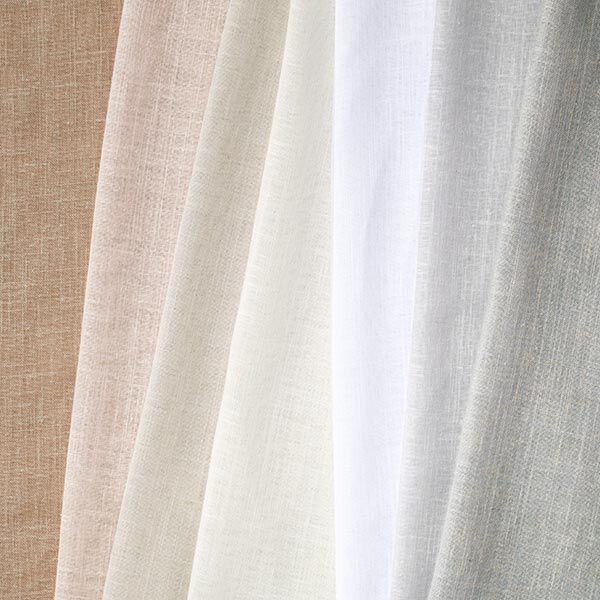 Curtain Fabric Voile Linen Look 300 cm – light grey,  image number 4