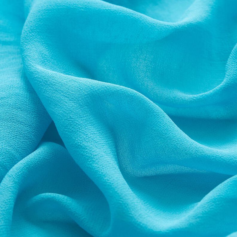 Crepe Chiffon Plain – turquoise,  image number 2