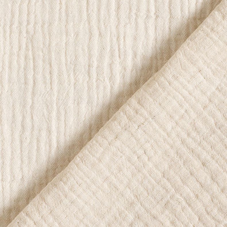 Double Gauze/Muslin Linen Blend Uni  – natural,  image number 3