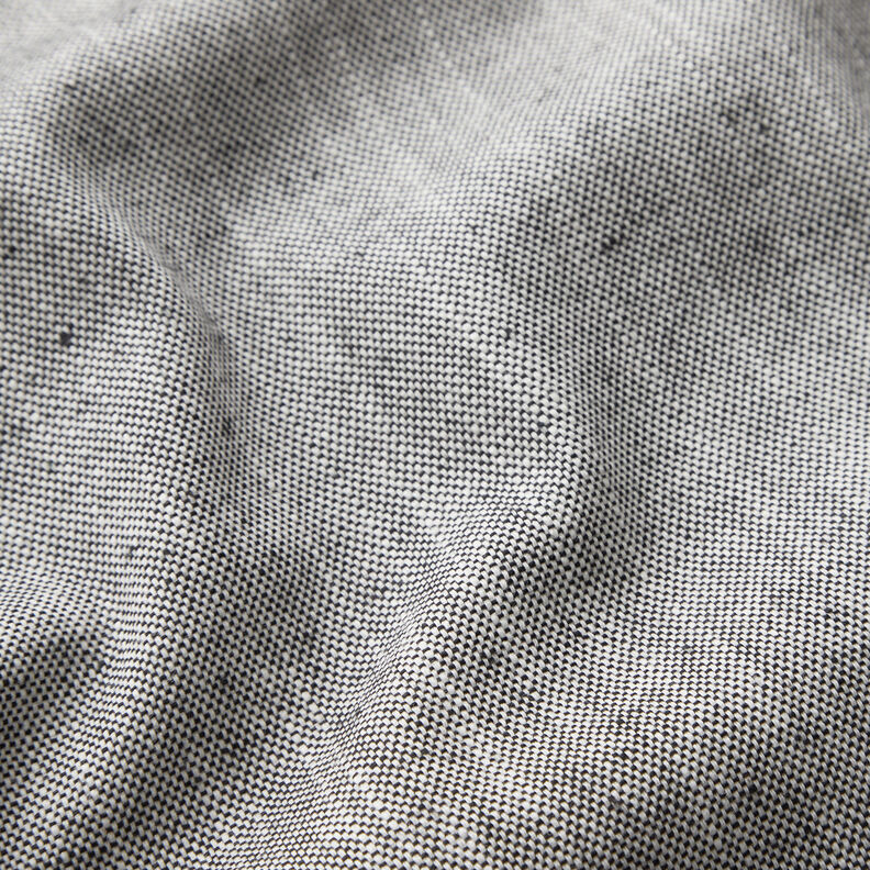 Decor Fabric Half Panama Subtle Texture – black/light beige, image number 2