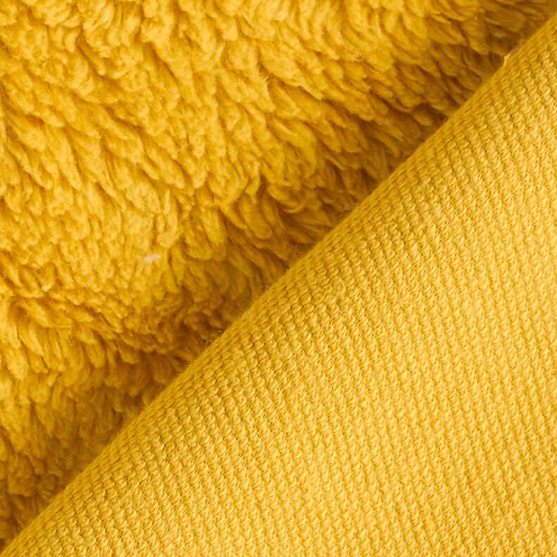 Plain cotton sherpa – mustard,  image number 4