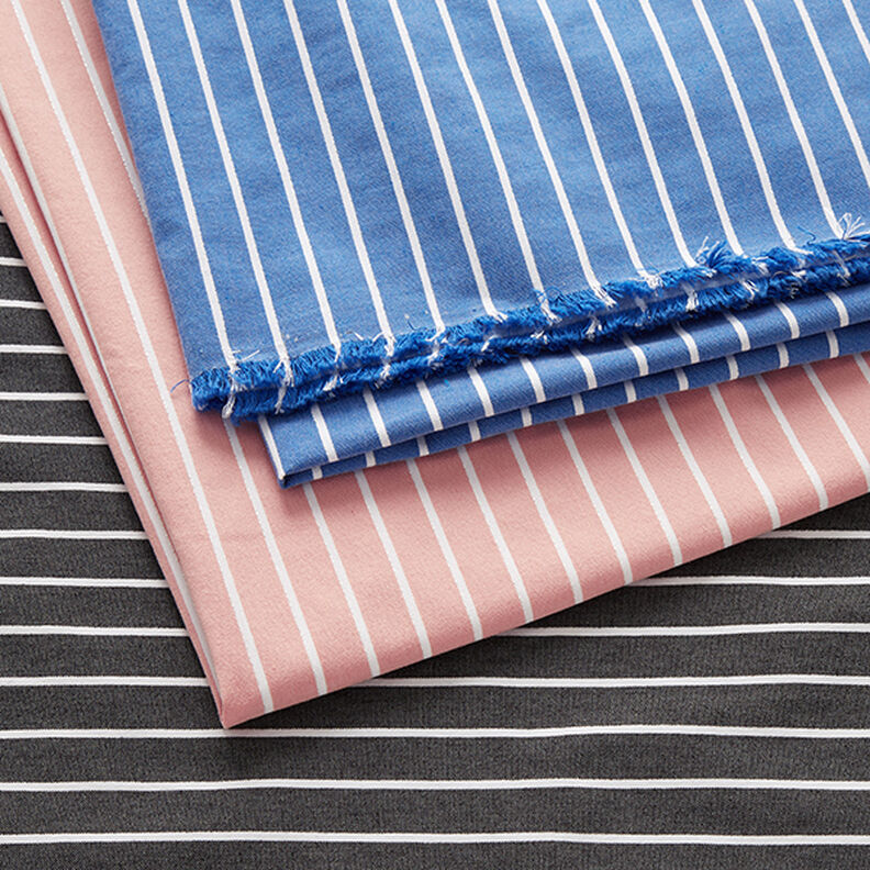 Viscose stretch with glitter stripes – pink/white,  image number 5