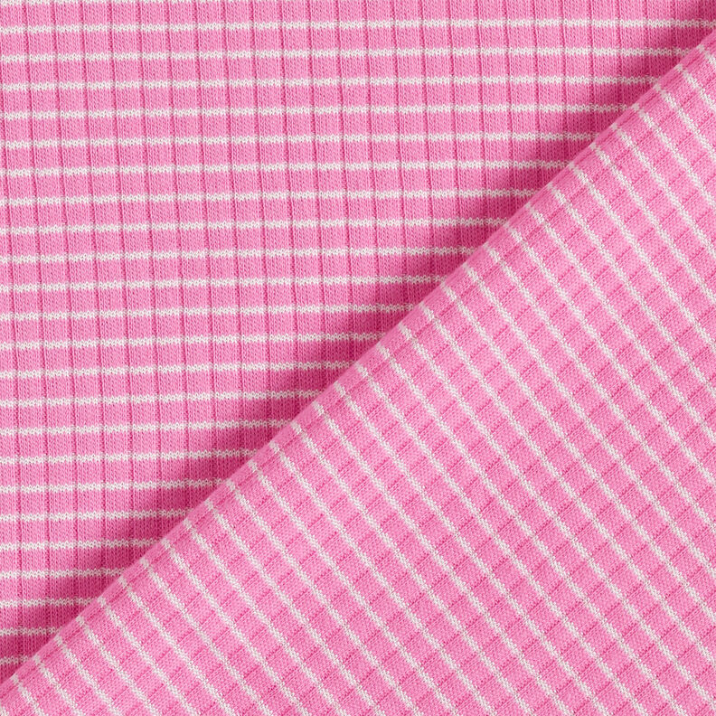 Ribbed Jersey Mini stripes – pink/white,  image number 5