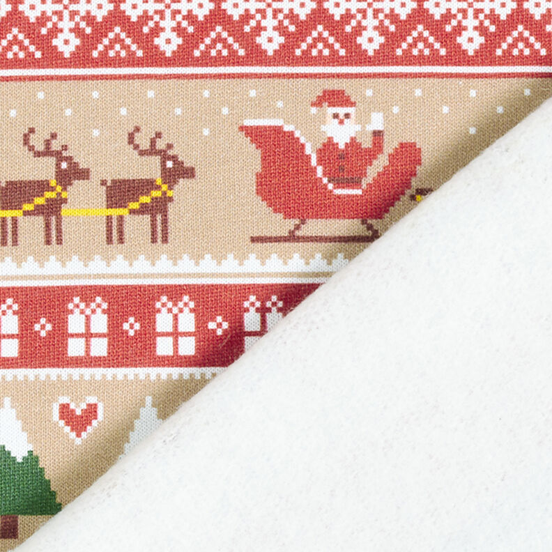 Santa Claus Is Coming Soft Sweatshirt Fabric – anemone,  image number 4