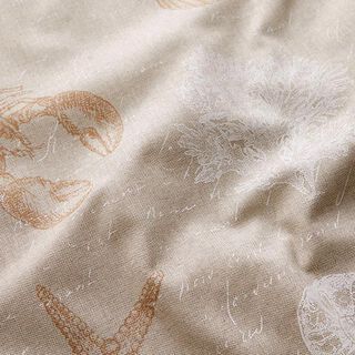 Decor Fabric Half Panama underwater – natural/white, 