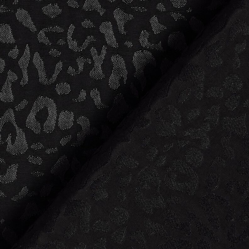 Leopard print viscose fabric – black,  image number 4