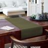 Linen fabric ramie mix stonewashed, heavy quality – dark olive,  thumbnail number 6