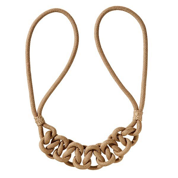 Decorative Knot Tiebacks [80cm] – dark beige | Gerster,  image number 1