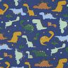 French Terry Dinosaurs | Poppy Fabrics – indigo/light blue,  thumbnail number 1