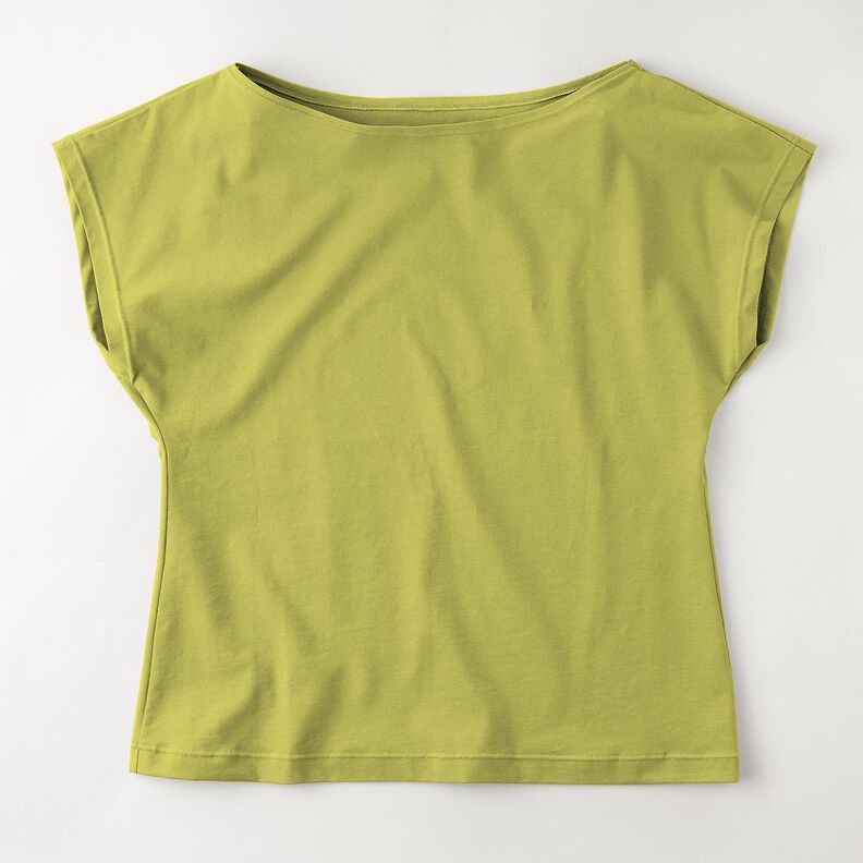 Medium summer jersey viscose – moss green,  image number 8