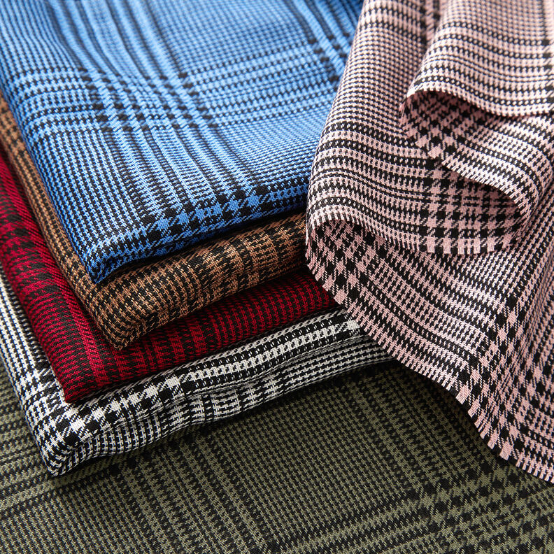 viscose fabric Glen Plaid – blue, image number 6