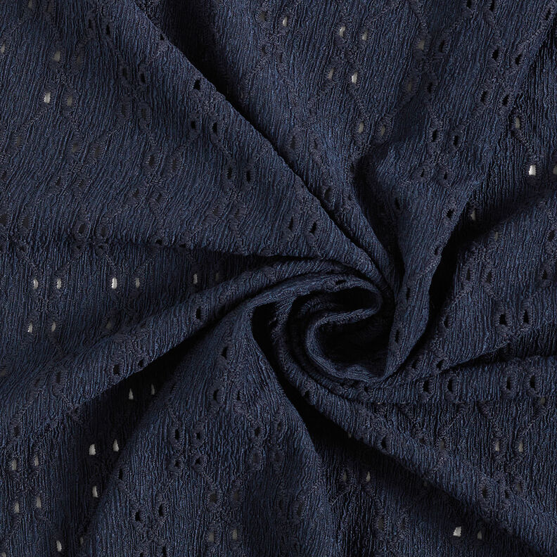 Crinkle jersey broderie anglaise – midnight blue,  image number 3