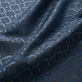 Lining Fabric Jacquard Retro Pattern – navy blue, 