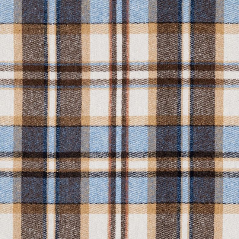 Coat flannel check | Katia Fabrics – royal blue/black brown,  image number 1