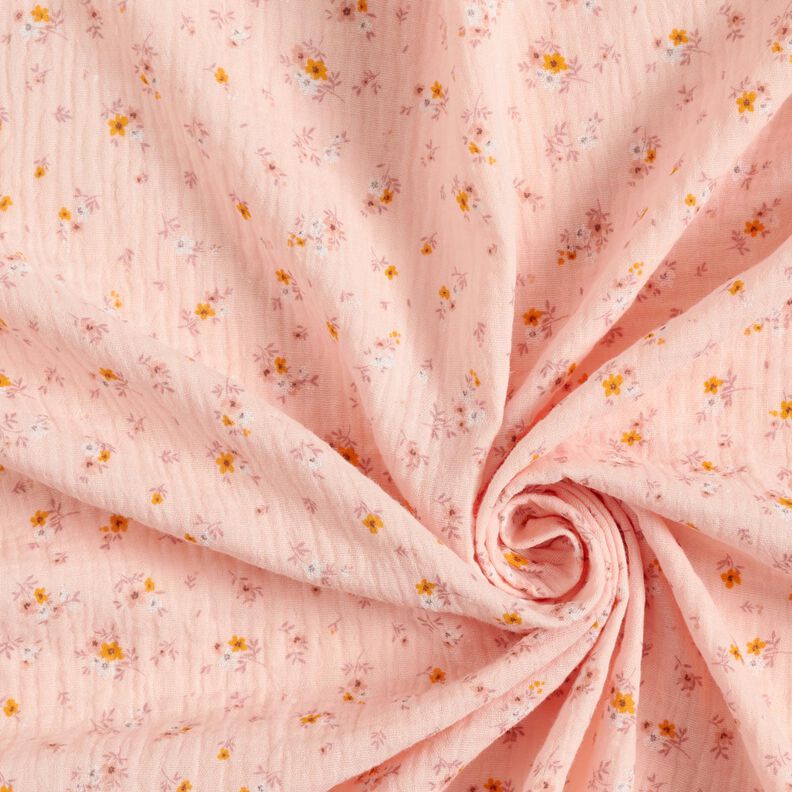 Double Gauze/Muslin romantic little flowers – rosé,  image number 3