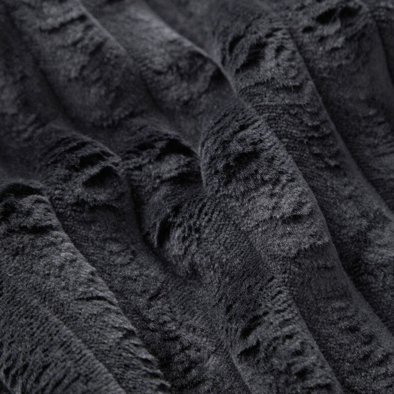 Upholstery Fabric Fur stripes – black,  image number 3