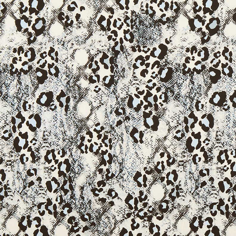 Snakeskin Polyester Jersey – white/black,  image number 1