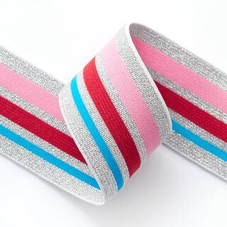Elastic Glitter [ 4 cm ] – silver/pink, 