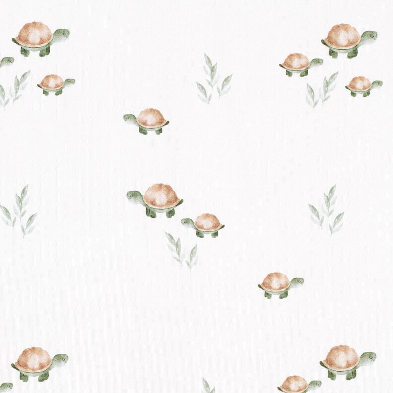 GOTS Cotton Jersey happy turtles Digital Print – ivory,  image number 1