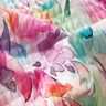 Structured Stretch Fabric Watercolor Flowers Digital Print – lavender/peach orange,  thumbnail number 2