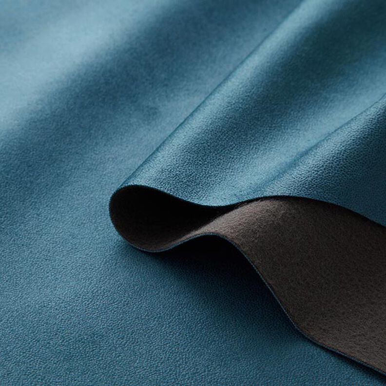 Upholstery Fabric Leather-Look Ultra-Microfibre – petrol,  image number 3