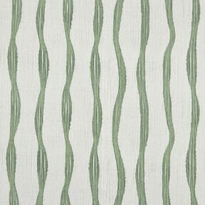 Decor Fabric Half Panama wavy stripes – reed, 