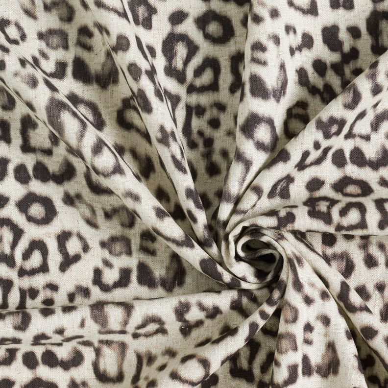 Viscose Linen Blend Digital leopard print – almond/black,  image number 3