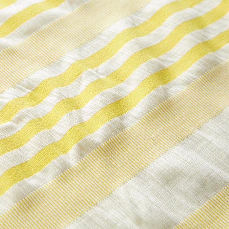 Crushed viscose jersey – white/lemon yellow,  image number 2