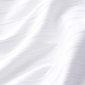 Blouse fabric with effect stripes – white | Remnant 80cm, 