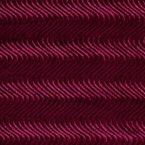 Stretch velvet embossed waves – burgundy, 